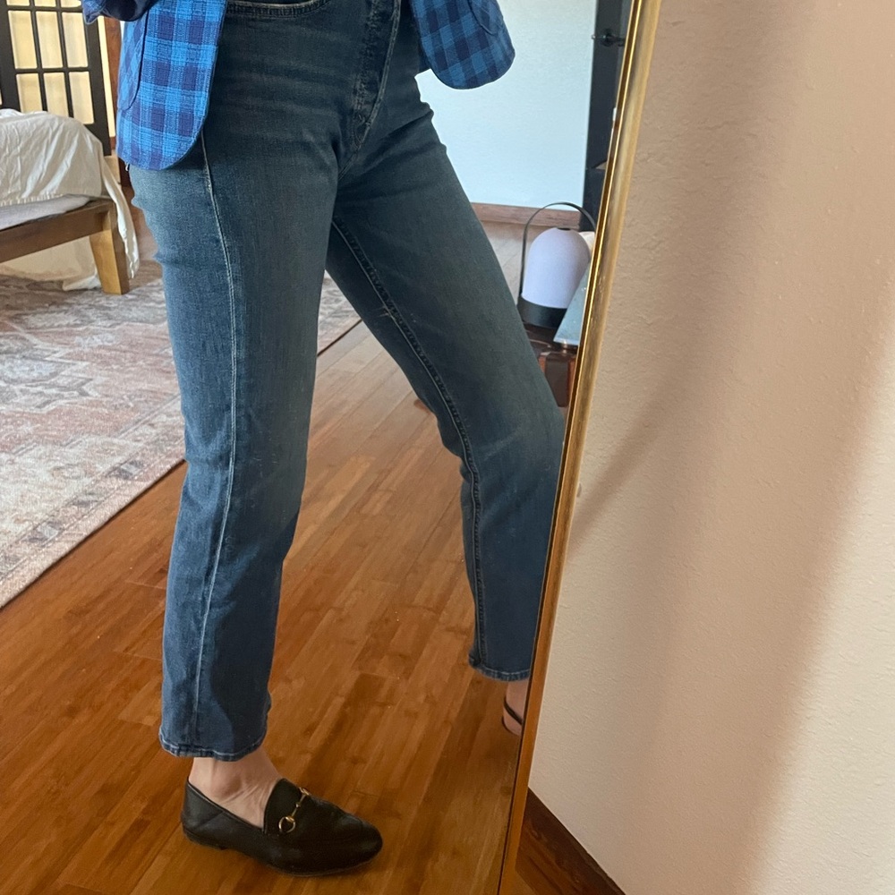 MOTHER Women's Straight Leg Jeans - Blue